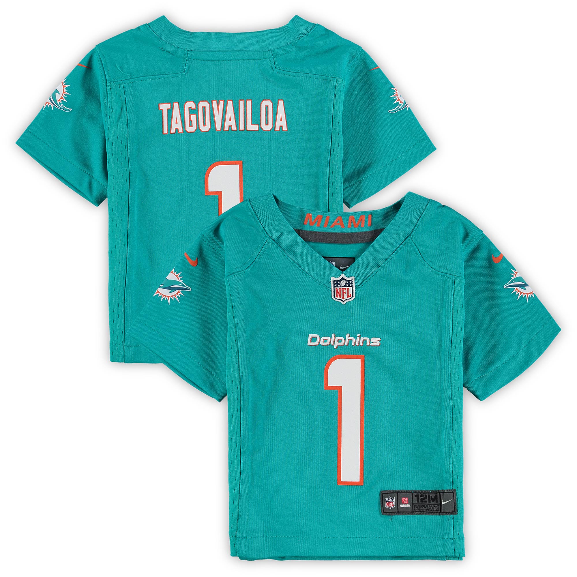 Buy Tua Tagovailoa Miami Dolphins Nike Infant Game Jersey - Aqua