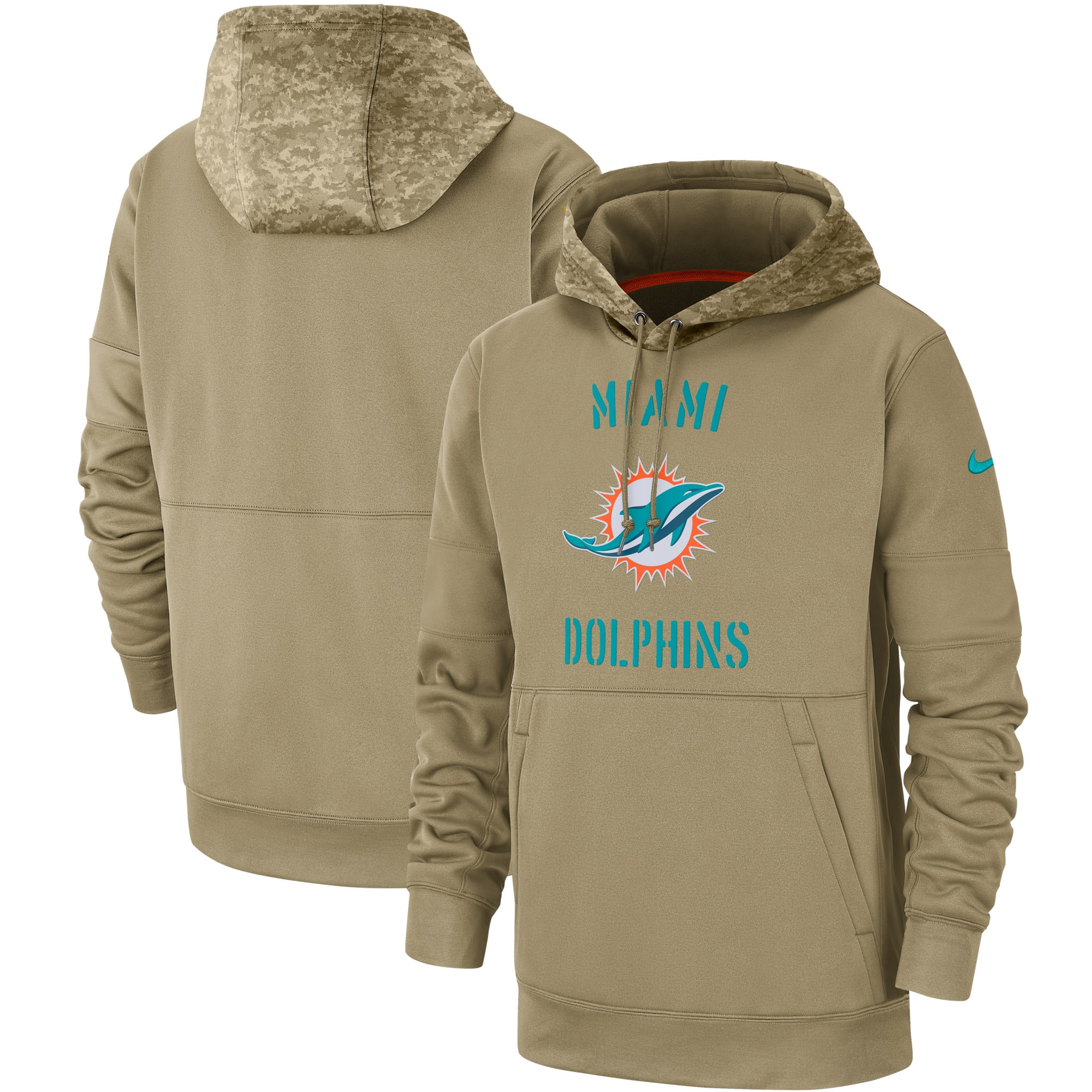 miami dolphins grey sideline hoodie