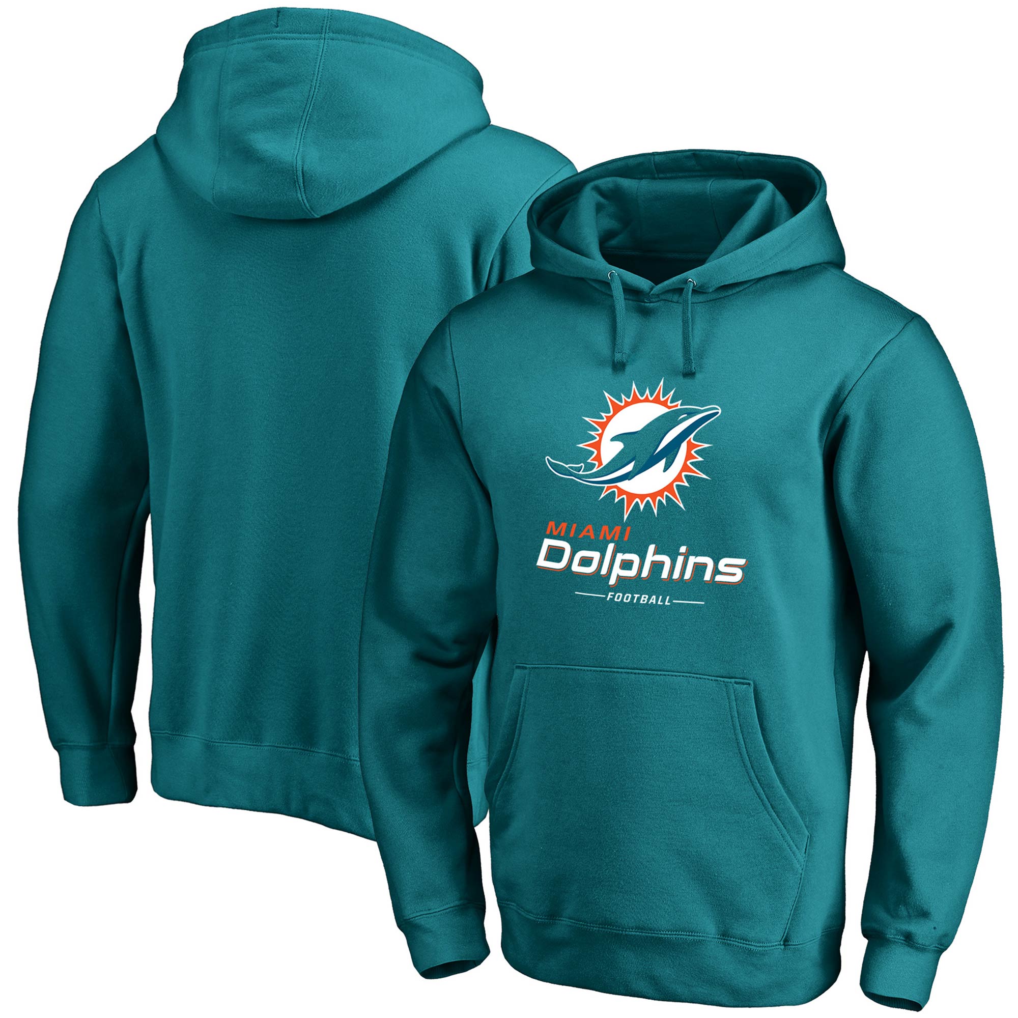 Wear by Erin Andrews Heathered Gray Miami Dolphins Team Full-Zip Hoodie