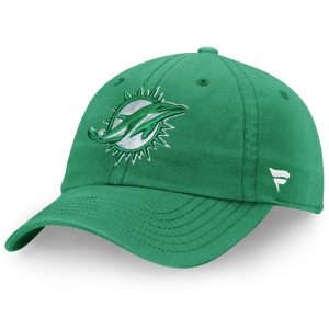 Miami Dolphins Mens Kelly Green F2572561 Pro Line by St. Patrick's Day Fundamental Adjustable Hat