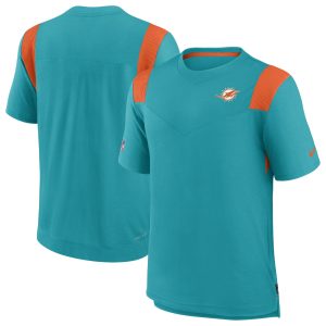 Miami Dolphins Mens Shirt Nike Sideline Tonal Logo Performance Player T